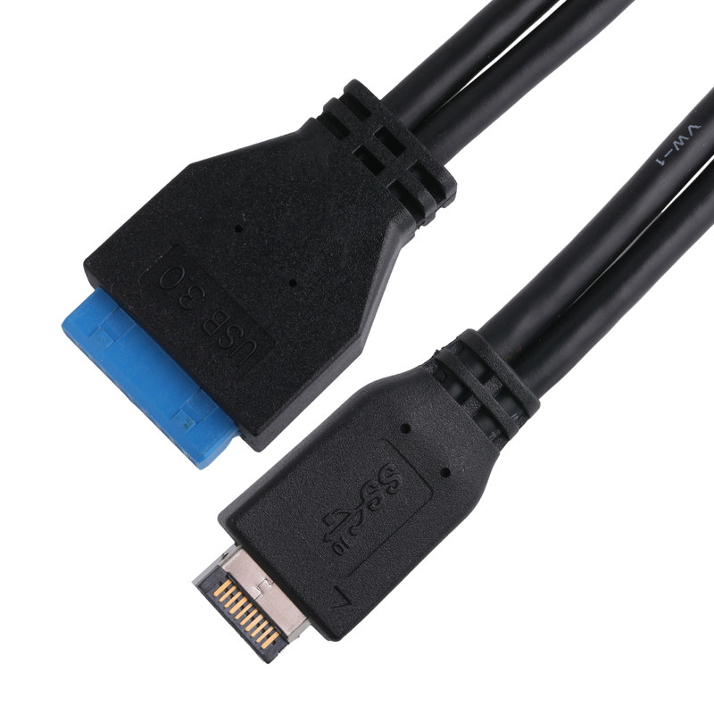 Bilgisayar Ana tahtası Güç Kablosu USB 3.1 Tip-E Erkeğe IDC20P Erkeğe Adaptör Kablosu 20 Pin Uzantı Kablosu