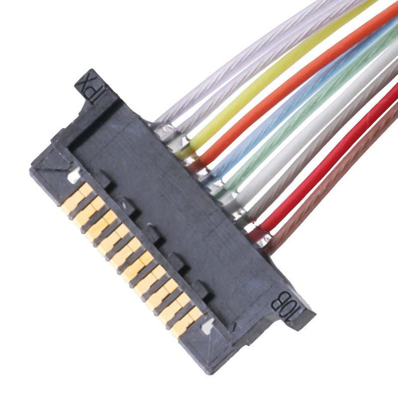 Lcd Monitör DW-5 20598-010T-02 0.5mm Pitch 10 Pin için Lvds Koaksiyel Kablo Konektörü