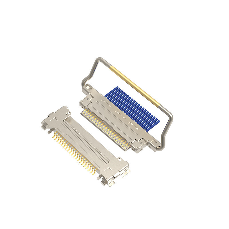 CABLINE®-VS II Mikro Koaksiyel Kablo 20846-040T-01 Tam korumalı, mekanik kilitli lvds 40 pimli konnektör kablosu