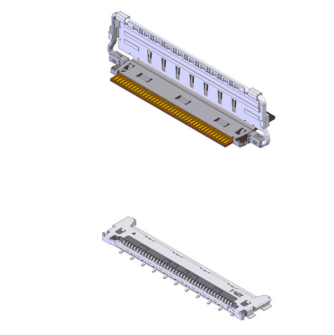 I-PEX Çiftleşme Yönü Horizontal 20856-050T-01 FFC Koaksiyel Kablo 50P 0.4mm Pitch Özel OEM / ODM
