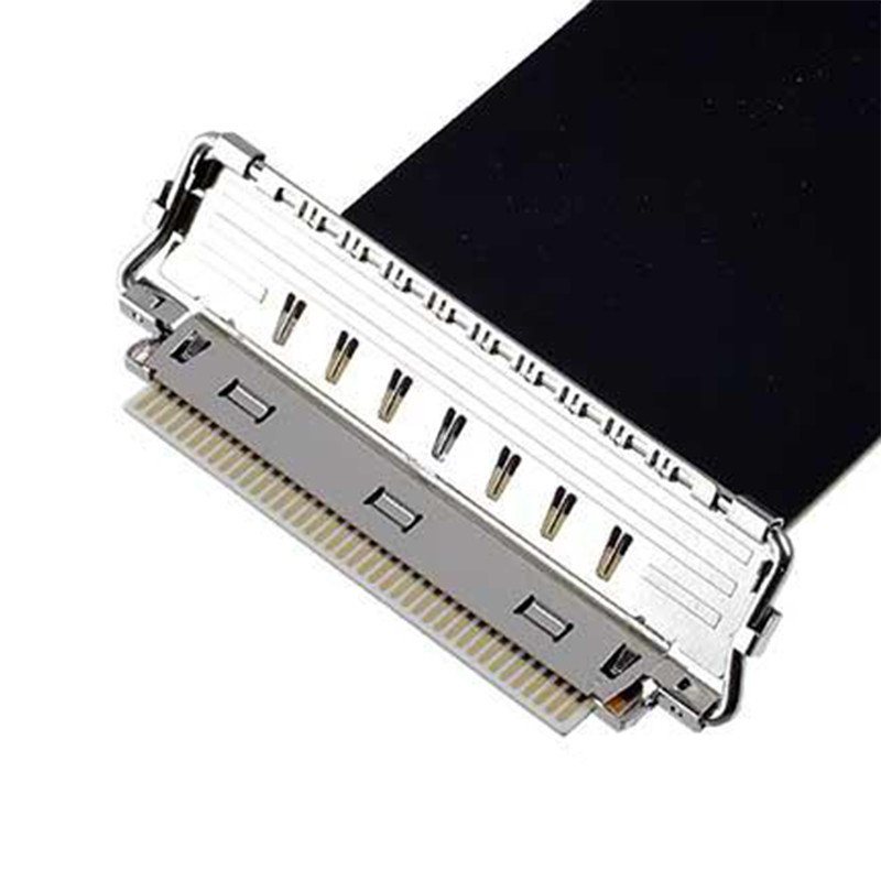 IIF 20856-040T-01 50P Mikro Koaksi Kablo Montajı Çok Noktalı Yerleşim ve Mekanik Kilitle Tamamen Kalkan