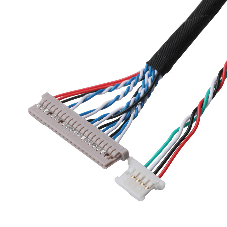 LVDS Kablo Bağlantıları DF14-20P-1.25H'den PH2.0-6P Bağlantısına Ve DH2.0-T Terminaline Sinyal Verisi Aktarımı