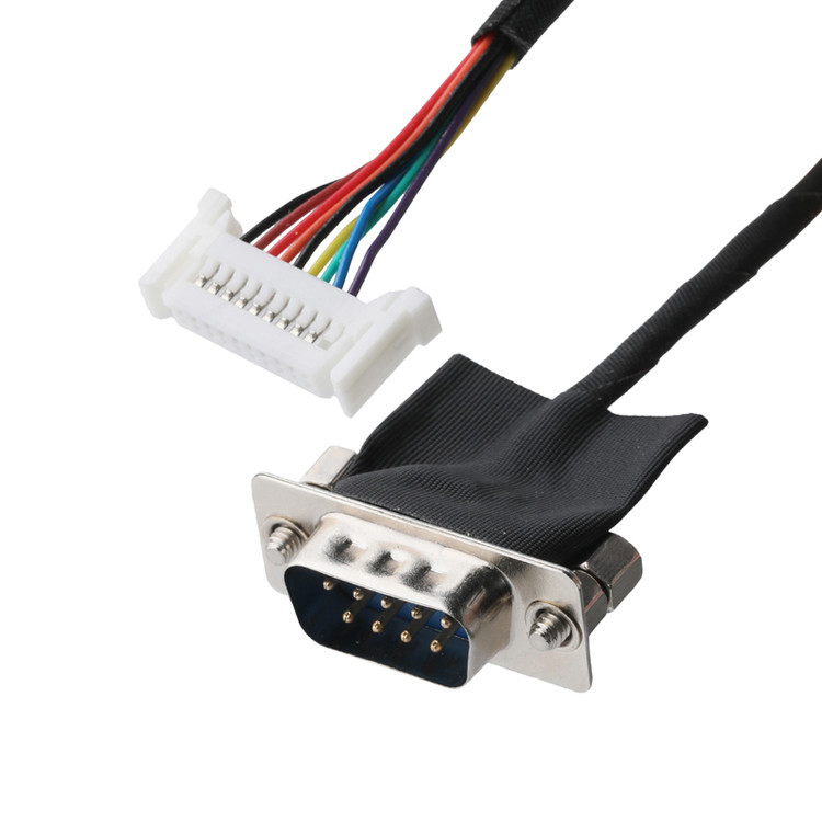 DB-9Pin LVDS Kablo Montajı D-SUB-9P TU1.0 20Pin TU1002HN0-20 Kablo Bağlayıcısına Erkek Lehimleyici OEM/ODM