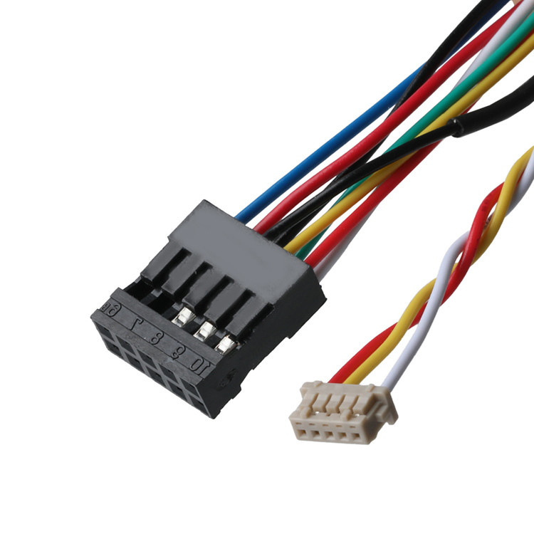 Kombine özelleştirilmiş kablo JST RF-10'dan DF13-14S-1.25C'ye DF13-5S-1.25C ve SEN-13314 kablo bağlantısı montajı