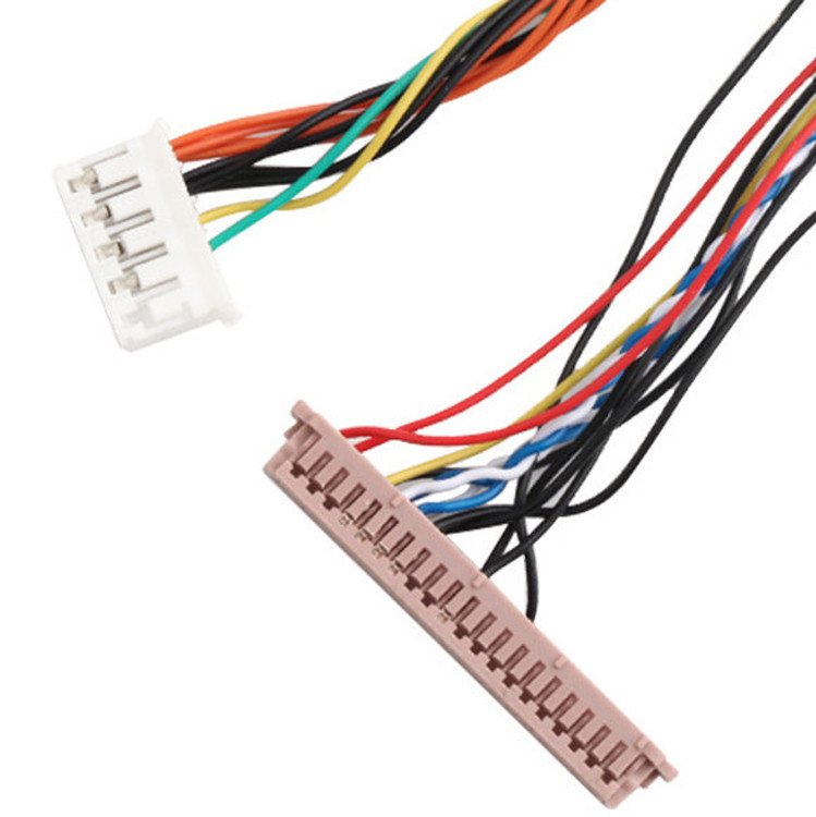 ISO14001 Lvds LCD Kablo Montajı 20453-230T PH2.0 PHR-6P 1255H-2