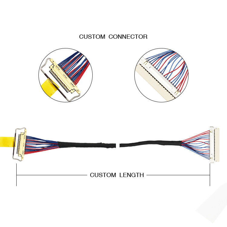 0.5mm Pitch 20453-220t-03 Lvds Kablo Montajı Df19g-20s To I-Pex ISO14001