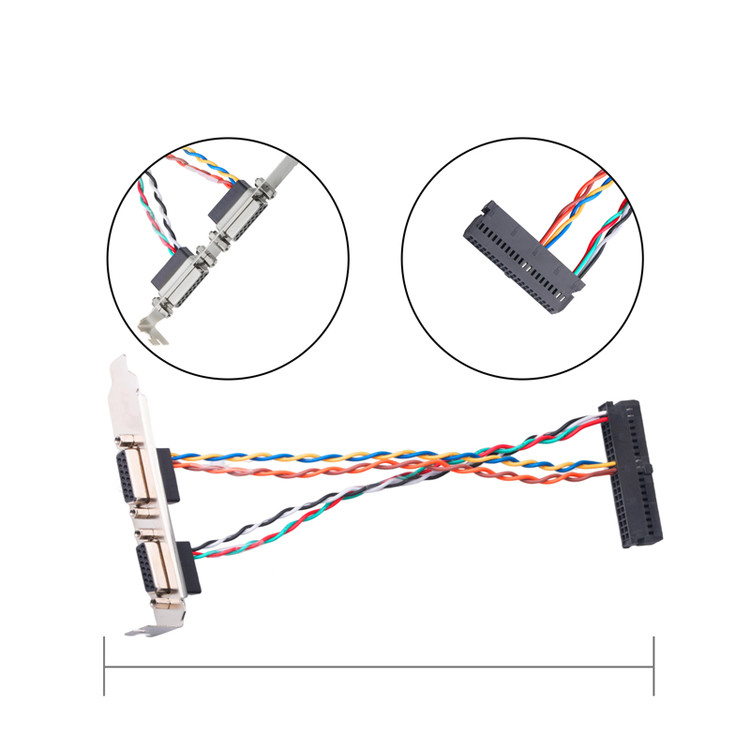 2 Çift Lvds Kablosu Db15 Konnektör Dişi 15 Pin 205205-2 Elektrik - 40 Pin