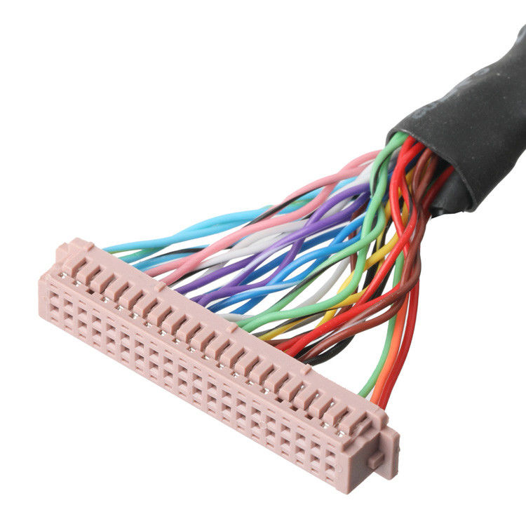 OEM/ODM LVDS Kablo Montajı  DF13-40Pin 1.25mm Pitch To HD-SUB 26P Kadın Lehim UL 1007 20AWG Kablo