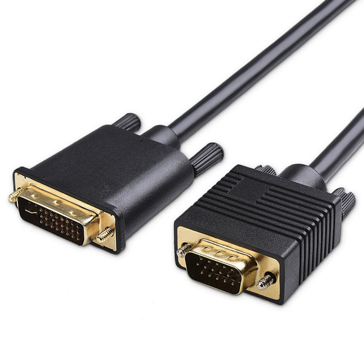 ROHS DVI-I 24+5 Pin To VGA Kablo LVDS LCD Montaj Bağlantısı OEM / ODM