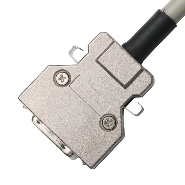 Hd D-Sub To Mdr Plug Connector Kabel 14p*28 Awg Od 7.0mm Beige PVC Jack