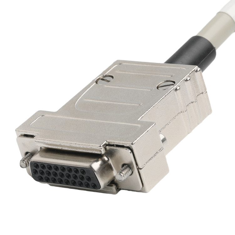 Hd D-Sub To Mdr Plug Connector Kabel 14p*28 Awg Od 7.0mm Beige PVC Jack