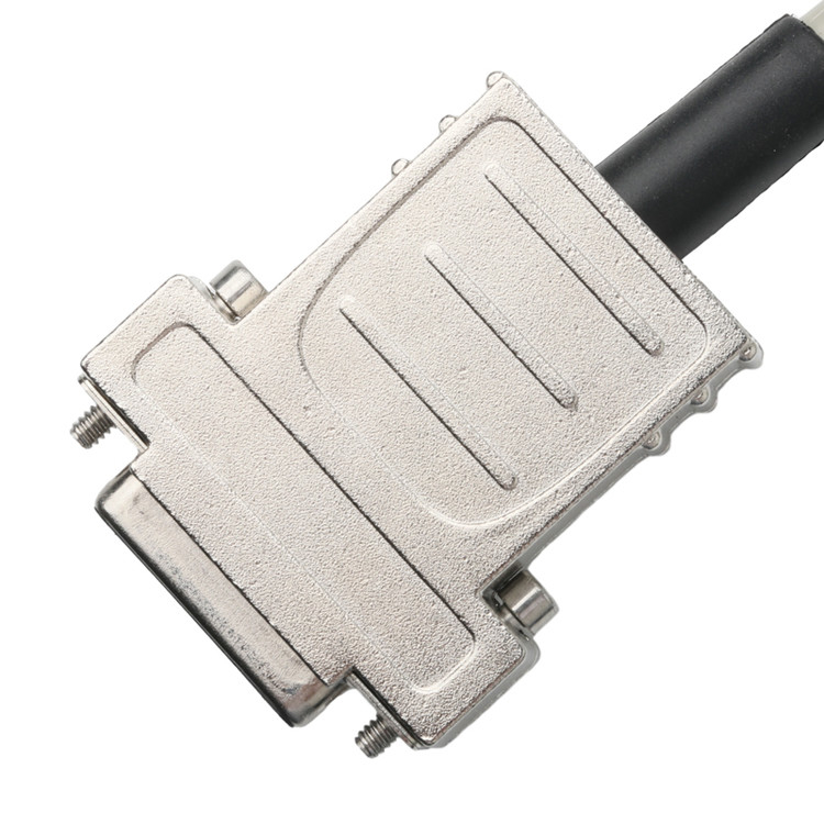 Hd D-Sub To Mdr Plug Connector Kabel 14p*28 Awg Od 7.0mm Beige PVC Jack