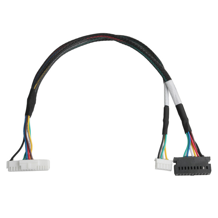 OEM/ODM LVDS Kablosu LHE PHSD 30P Pitch 2.0mm'den A2545'e 20P Pitch 2.54mm'ye, Tel UL1007 24AWG, Pin-Out'a göre Renk