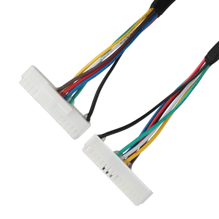 OEM/ODM LVDS Kablosu LHE PHSD 30P Pitch 2.0mm'den A2545'e 20P Pitch 2.54mm'ye, Tel UL1007 24AWG, Pin-Out'a göre Renk