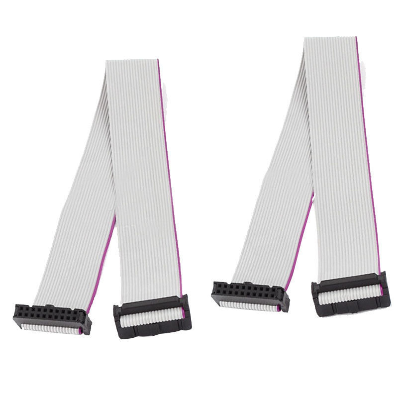 2.54 mm mesafe Flat Flexible Ribbon Kablosu, 10 Pin IDC Kablosu 60 mm Uzunluk