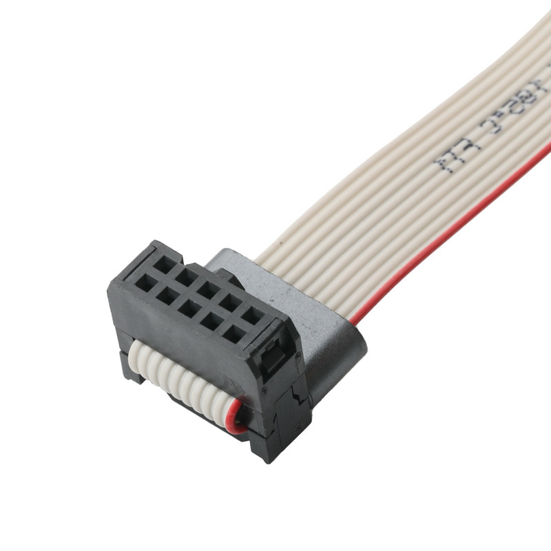 IDC FC-10Pin 2.54mm pitch UL2651 28AWG*10P Idc Flat Ribbon Kablo 1.27mm Pitch 10 Pin Elektronik OEM/ODM için