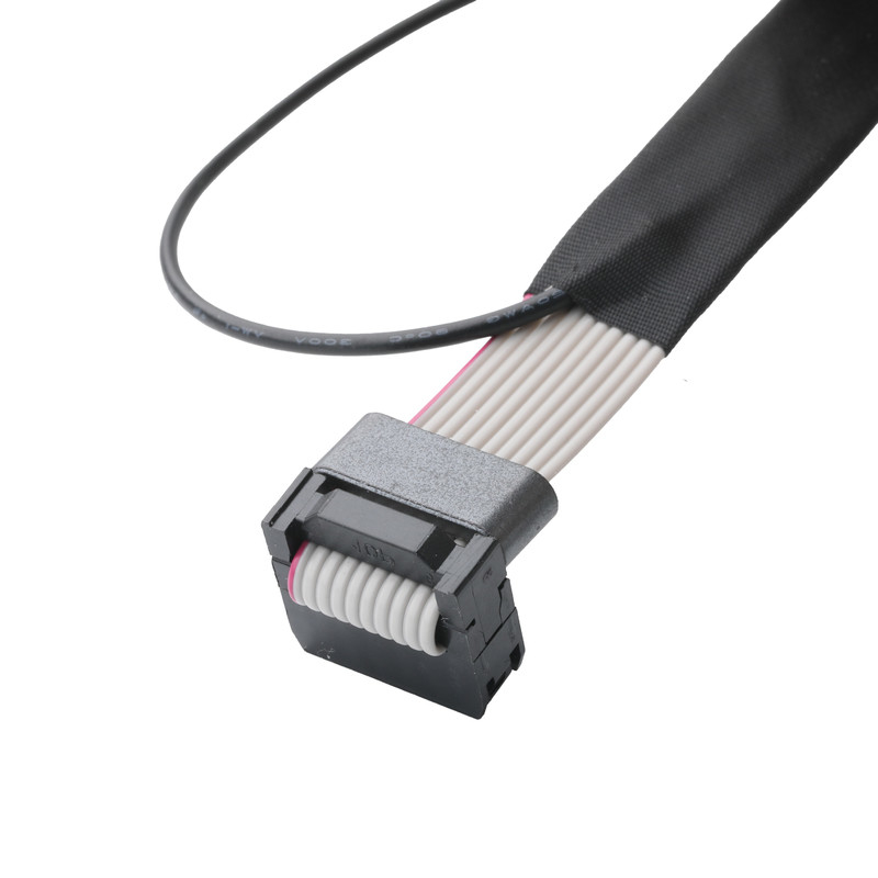 IDC FC-10P ve TER M4 pitch 1.27mm Halkalı telli UL2651 28AWG kablosu ile toprak kablosu bağlantısı OEM/ODM