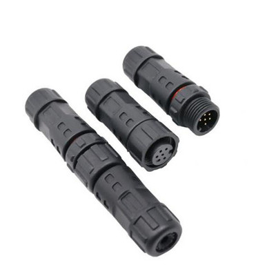M12 3 Pin su geçirmez Dairesel Bağlantı Kablosu Dişi Düz LVDS Ekranı için Kalıplandırılmış OEM/ODM