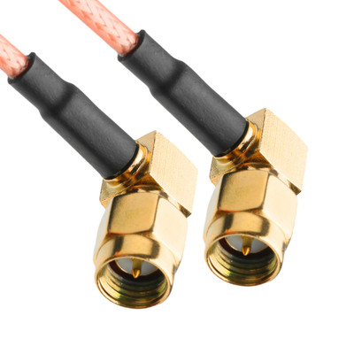 ROHS RF Koaksiyel Bağlantılar RG316 Kablo RA SMA Plug Sağ Köşeli Plug Kablo Bağlantısı