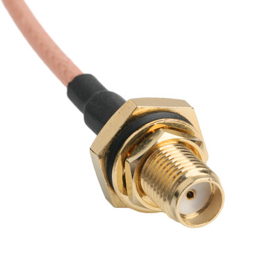 Altın Bağlantı RG316 Koaksiyel Kablo SMA Erkek Düz Plug To SMA Kadın Perde Jack