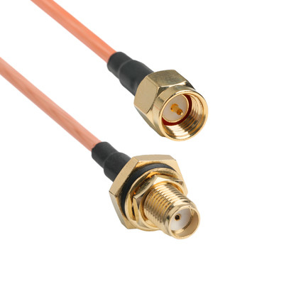 Altın Bağlantı RG316 Koaksiyel Kablo SMA Erkek Düz Plug To SMA Kadın Perde Jack