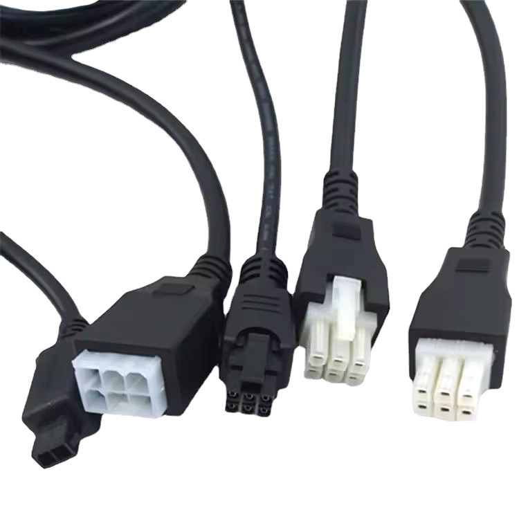 Özelleştirilmiş Pitch 2 3 4 5 6 Pin Molex 5557 6pin 4.2mm Pitch Jacket Kablosu UL2464 20AWG*6C OD6.4mm KARA