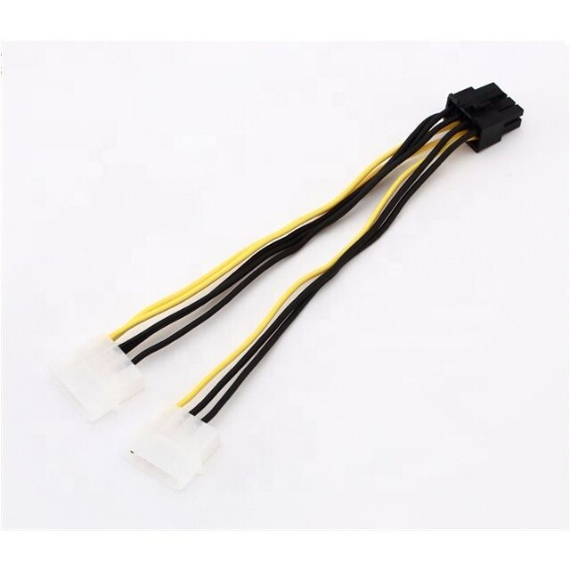 18AWG PVC PCI-E Güç Kablosu 8 Pin Erkekten Çift 8Pin ((6+2) Özel Uzunluk Seçenekleri ile Erkek GPU Güç Bölücü