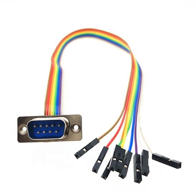 DB9 Dupont Bağlayıcısı için Özel Uzunluk 2.54mm Pitch RoHS Sertifikalı Düz Kurdele Kablosu