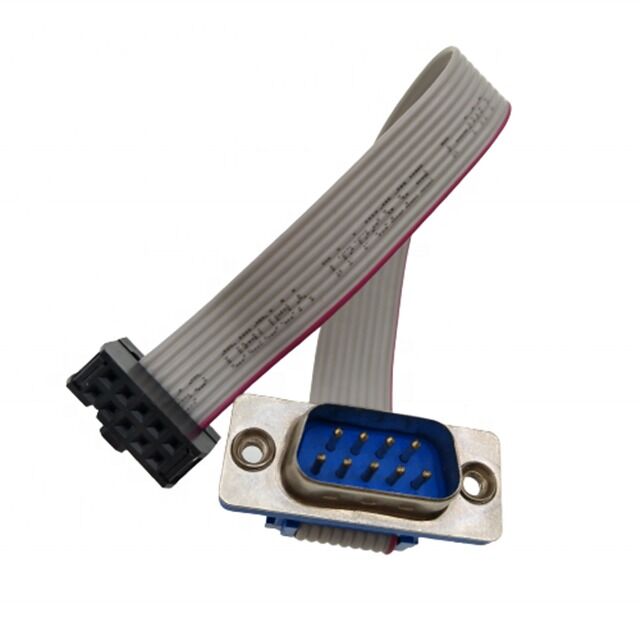 D-SUB DB9 to IDC Flat Ribbon Cable Assembly with Gold-plated Connector and 2.54MM Pitch for Customizable Length Applications