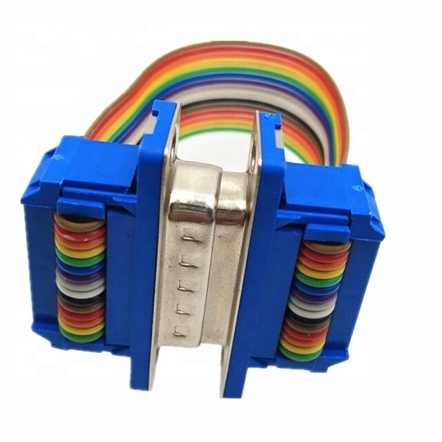 OEM ODM RS232 15Pin D-Sub Altın kaplama Bağlantı Düz bantlı kablo montajı özelleştirilebilir uzunlukla