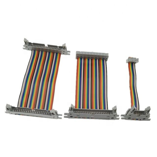 1.27mm Pitch 30AWG Altın kaplama IDC Bağlantısı Elektronik için Esnek Düz Kurdele Kablosu