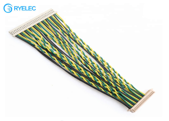 30 Pin LVDS Kablo Düzeneği DF14-30S-1.25C UL1061 ile  DF13-40P Lcd Konektör Tezgahına