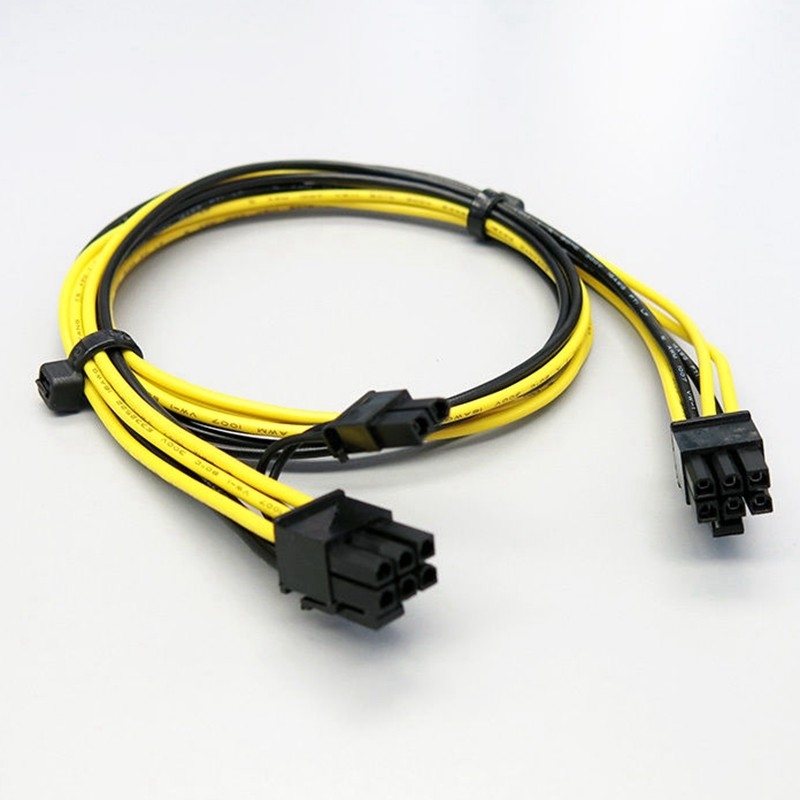 Grafik Kartı için 16AWG 6PIN ERKEK 8PIN ERKEK Pci E Güç Kablosu
